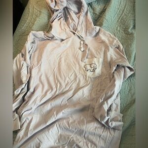 Ivory ella long sleeve hooded shirt thin sun shirt vacation elephant t shirts